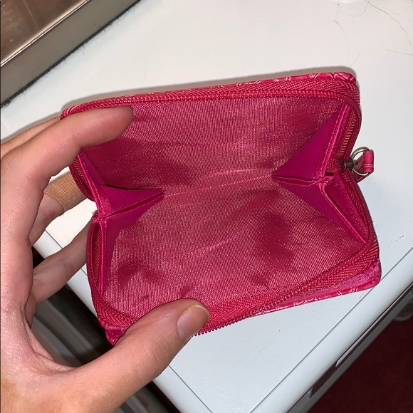Hot pink change/card wallet - Picture 2 of 3